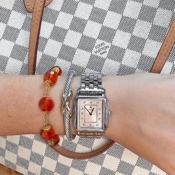 KATE SPADE 2009 Holiday Collection Citrine Orange Gold Vintage Bead Bracelet - Picture 4 of 4